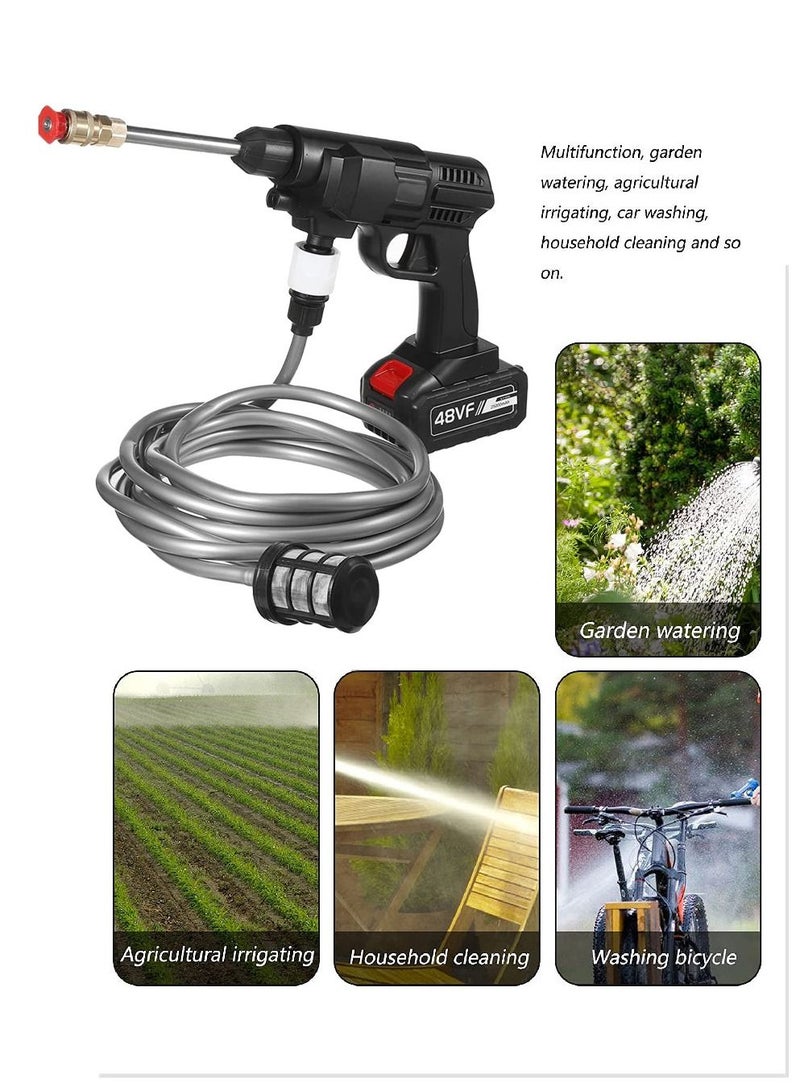 BORTONY Car Wash Tool 48V High Pressure Household Cordless Portable Vehicle Cleaning Machine Automobile Washer with Foam Bottle  - Image 2