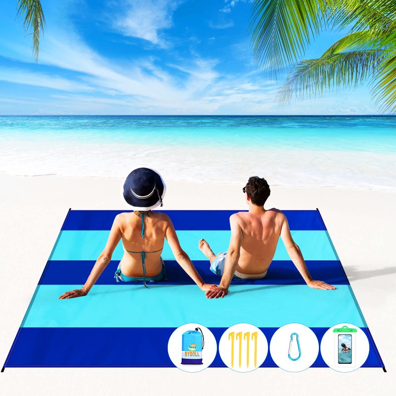 BYDOLL BYDOLL Beach Blanket 10X 9 18 Adults Oversized Lightweight Waterproof Sandproof Beach Blanket Large Picnic Mat Beach Blanket for Beach Travel Camping Hiking Picnic 