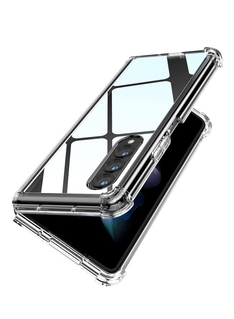 DUSALA Designed for Galaxy Z Fold 4 5G Case Ultra-thin Slim Fit, Shockproof TPU+PC with Four Corner Protection Cover – Clear - Image 1
