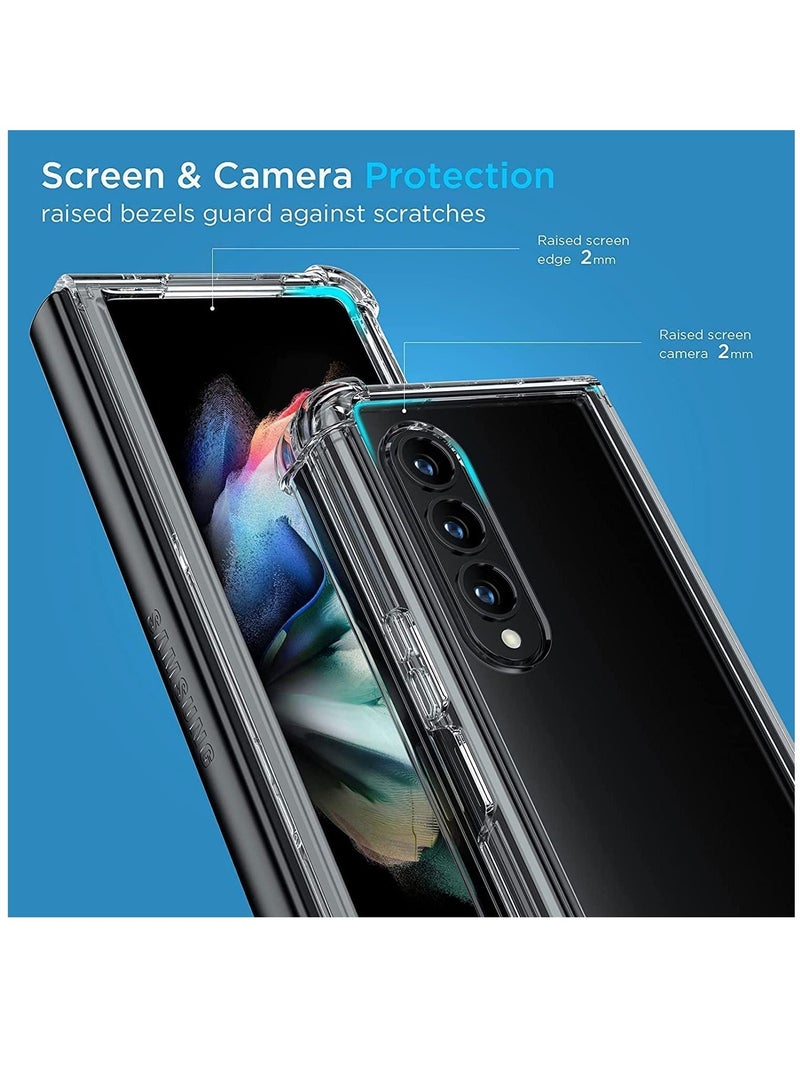 DUSALA Designed for Galaxy Z Fold 4 5G Case Ultra-thin Slim Fit, Shockproof TPU+PC with Four Corner Protection Cover – Clear - Image 4