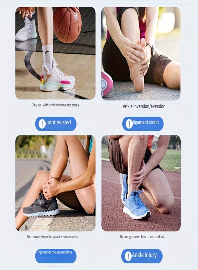 TOZKYN Ankle Brace for Men & Women, Ankle Brace Compression Support Stabilize, Lace up Ankles Sock, Sports Ankle Stabilizer, Foot Ankle Orthopedic Grade Tendonitis Protection | Sports, Yoga, Work, Gym (M, 2, Count) - Image 2