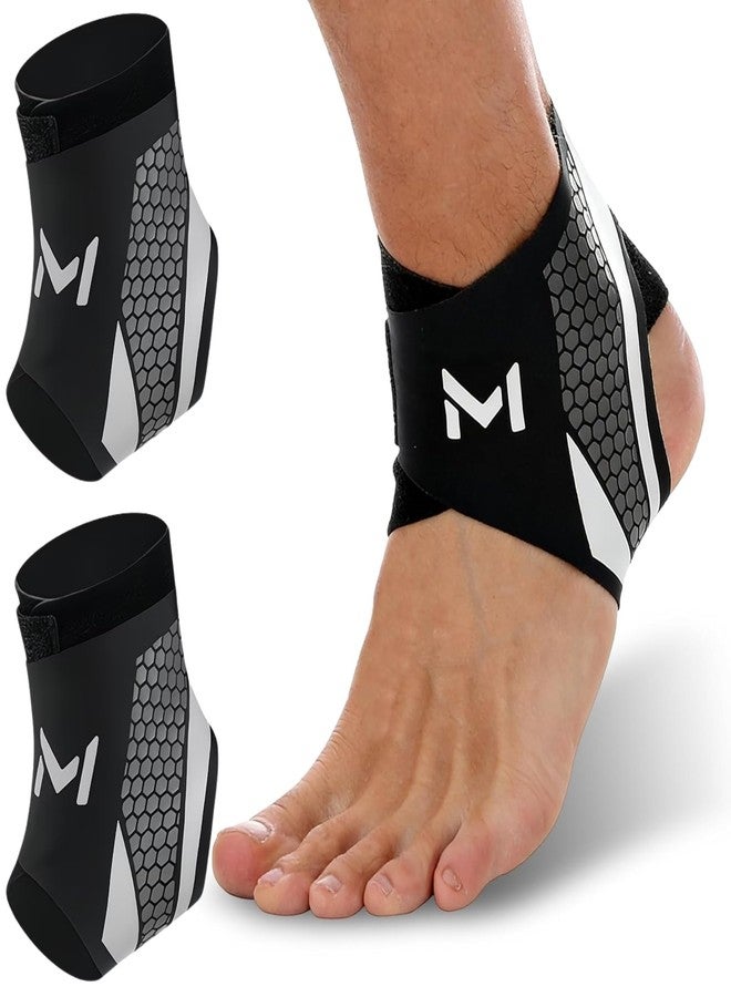 TOZKYN Ankle Brace for Men & Women, Ankle Brace Compression Support Stabilize, Lace up Ankles Sock, Sports Ankle Stabilizer, Foot Ankle Orthopedic Grade Tendonitis Protection | Sports, Yoga, Work, Gym (M, 2, Count) - Image 1