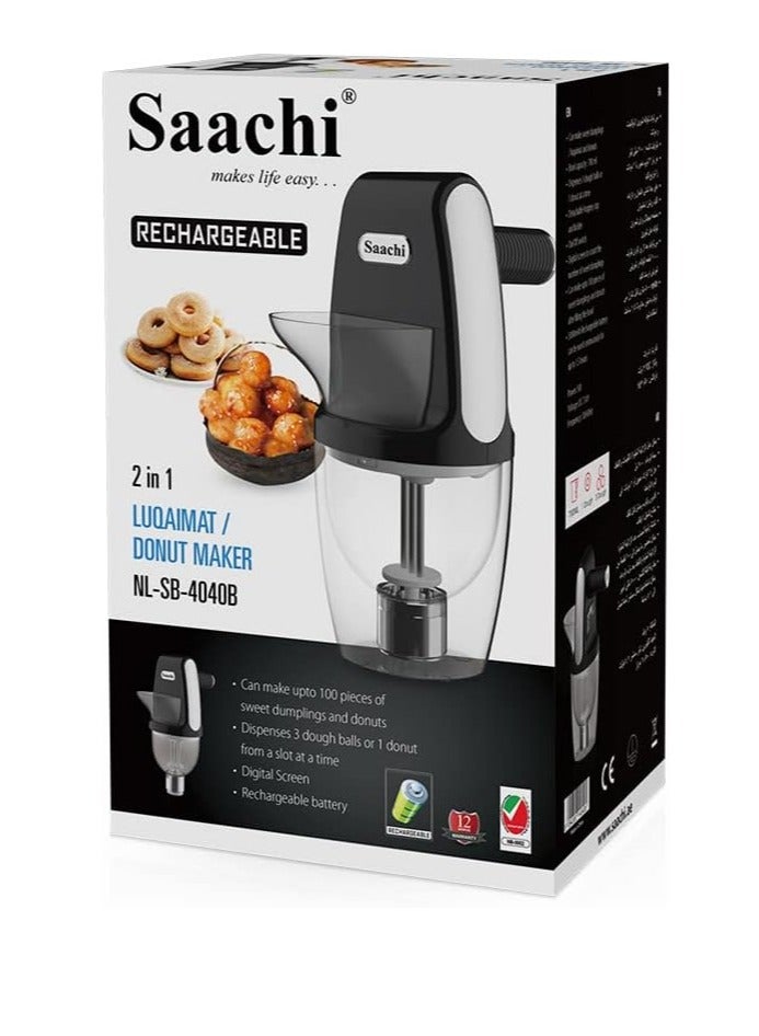 Saachi 2 In 1 Luqaimat Donut Maker 5 W NL-SB-40 Black - Image 2