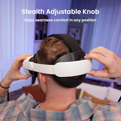 KIWI design K4 Head Strap, VR Headset Accessories for Meta Oculus Quest 3/3S, Non-Battery & Enhanced Support & Adjustable & Comfort Strap - Image 4