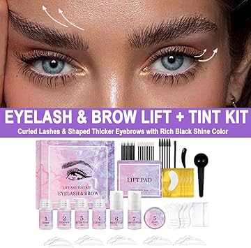 SHEEYOON Lash Lift and Tint Kit 2 in 1 Lash and Brow Lamination Kit with Black Tint Cream Professional Eyelash Brow Perming Kit for Long Lasting Fuller Thicker Shaped Brows Curlier Waved Eyelash - Image 2