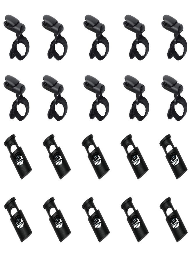 HOOSUN Accessories 20 Pack Garden Flag Stand-Holder-Pole Tiger Clip and Spring Stoppers -20 Pieces Set - Image 1