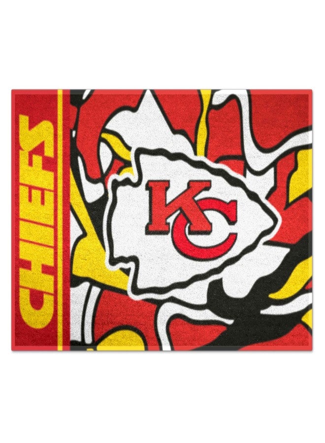 FANMATS 23297 Kansas City Chiefs Starter Mat Xfit Design - 19in x 30in Accent Rug| Sports Fan Home Decor Rug and Tailgating Mat - Image 1