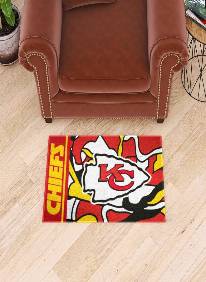 FANMATS 23297 Kansas City Chiefs Starter Mat Xfit Design - 19in x 30in Accent Rug| Sports Fan Home Decor Rug and Tailgating Mat - Image 2
