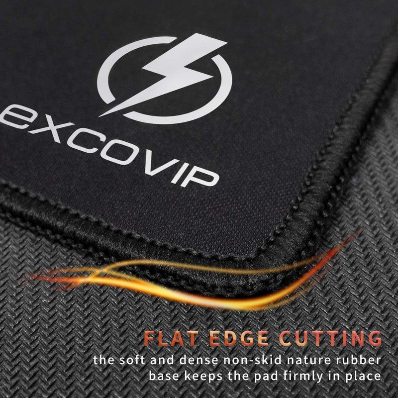 excovip Gaming Mouse Pad Comfortable Small Mouse Pads Smooth Surface Stitched Edges Mousepad For Computer, Laptop, Home & Office Non-Slip Rubber Base Black (260 X 210 Mm) 8767 - Image 3