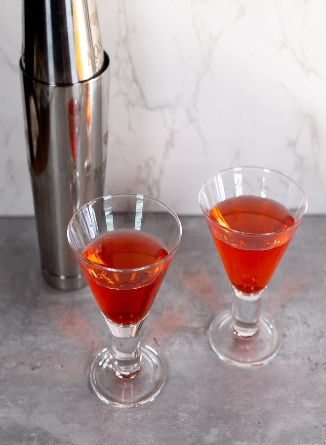 Badash Caprice Crystal Martini Glasses - 4-Piece 6-Ounce Martini or Dessert Glass Set 4.5" Tall - Unique Mouth-Blown Lead-Free Crystal Glass - Great Addition to Any Home Bar - Image 3