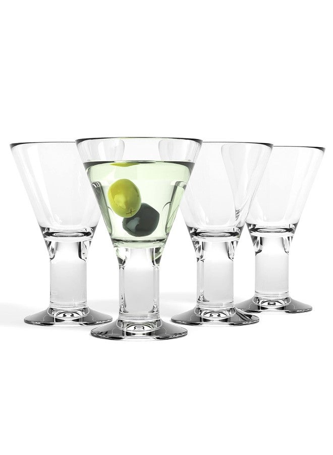 Badash Caprice Crystal Martini Glasses - 4-Piece 6-Ounce Martini or Dessert Glass Set 4.5" Tall - Unique Mouth-Blown Lead-Free Crystal Glass - Great Addition to Any Home Bar - Image 1