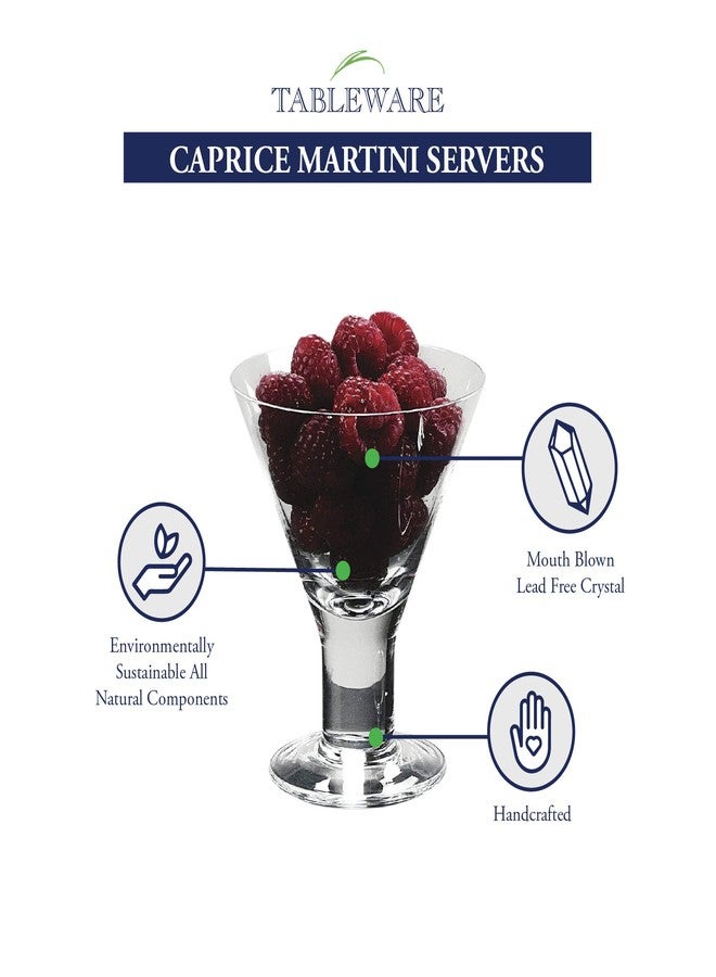 Badash Caprice Crystal Martini Glasses - 4-Piece 6-Ounce Martini or Dessert Glass Set 4.5" Tall - Unique Mouth-Blown Lead-Free Crystal Glass - Great Addition to Any Home Bar - Image 5