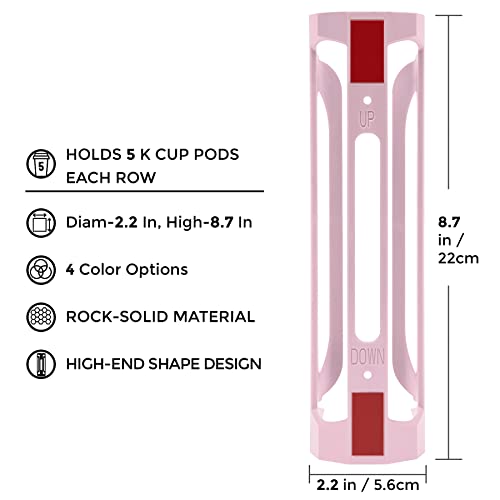 kedofa K Cup Holder for Keurig: Coffee Pod Holders for Counter Small Space - Kcup holders for Wall Mount (3, Pink) - Image 3