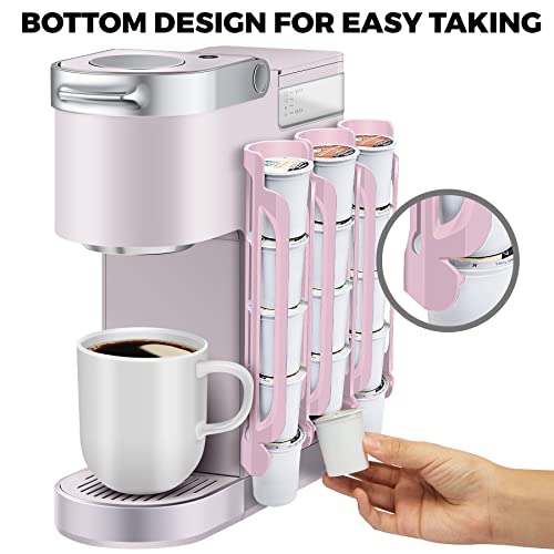 kedofa K Cup Holder for Keurig: Coffee Pod Holders for Counter Small Space - Kcup holders for Wall Mount (3, Pink) - Image 2