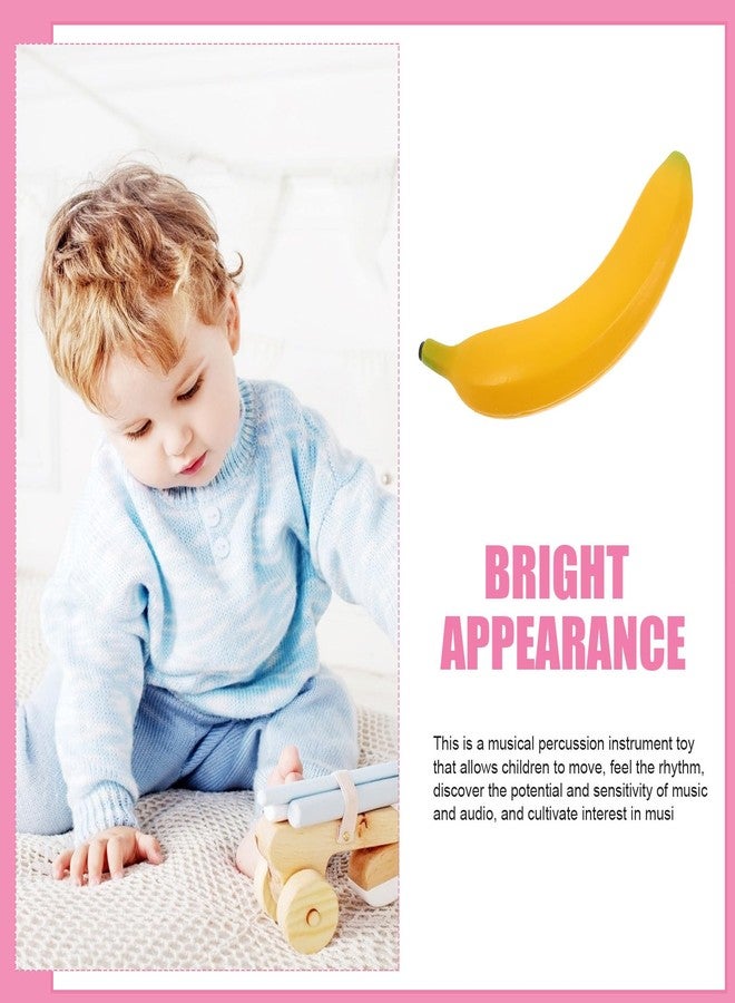 Amosfun 3pcs Banana Maracas Shaker Rumba Shakers Hand Percussion Toy Rhythm Shaker Music Educational Toy - Image 4