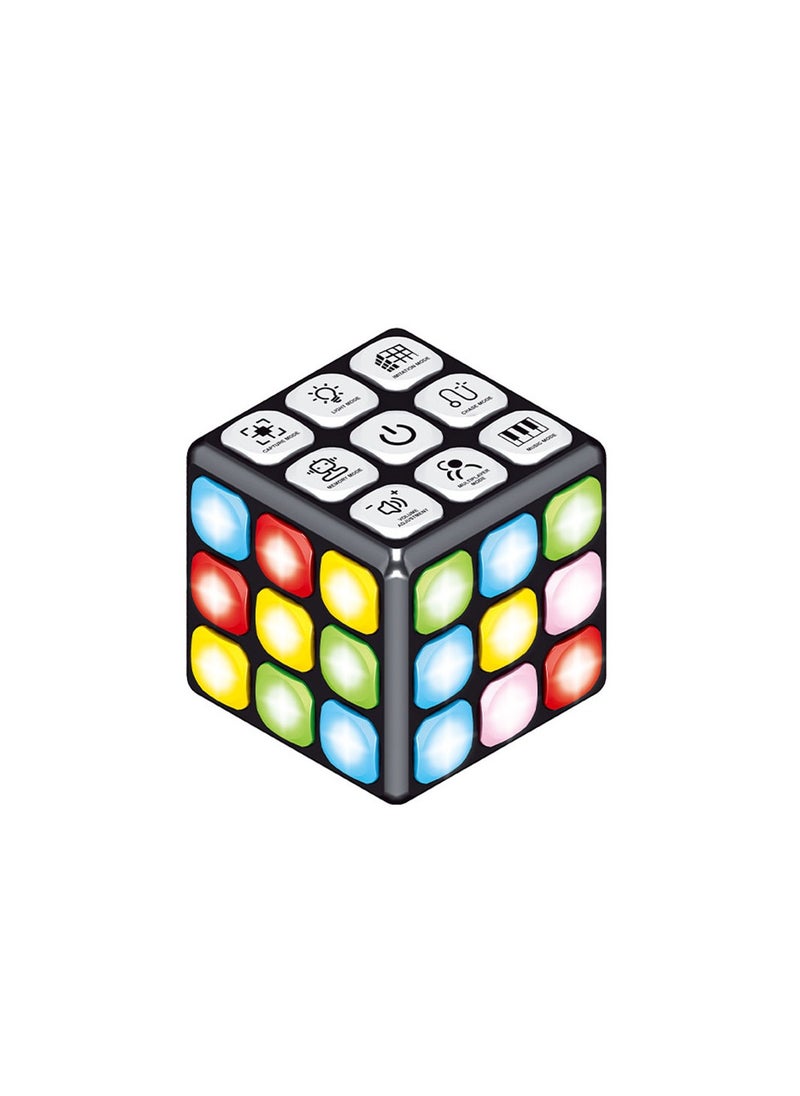 Cool Baby - COOLBABY Kids Light and Music Rubik Cube Multifunction Puzzle Game Cube Flashing Cube Electronic Brain and Memory Games for Kids Sensory Fidget Toy - Image 1