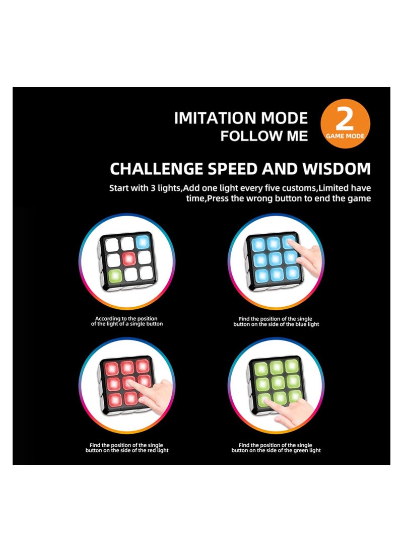 Cool Baby - COOLBABY Kids Light and Music Rubik Cube Multifunction Puzzle Game Cube Flashing Cube Electronic Brain and Memory Games for Kids Sensory Fidget Toy - Image 1