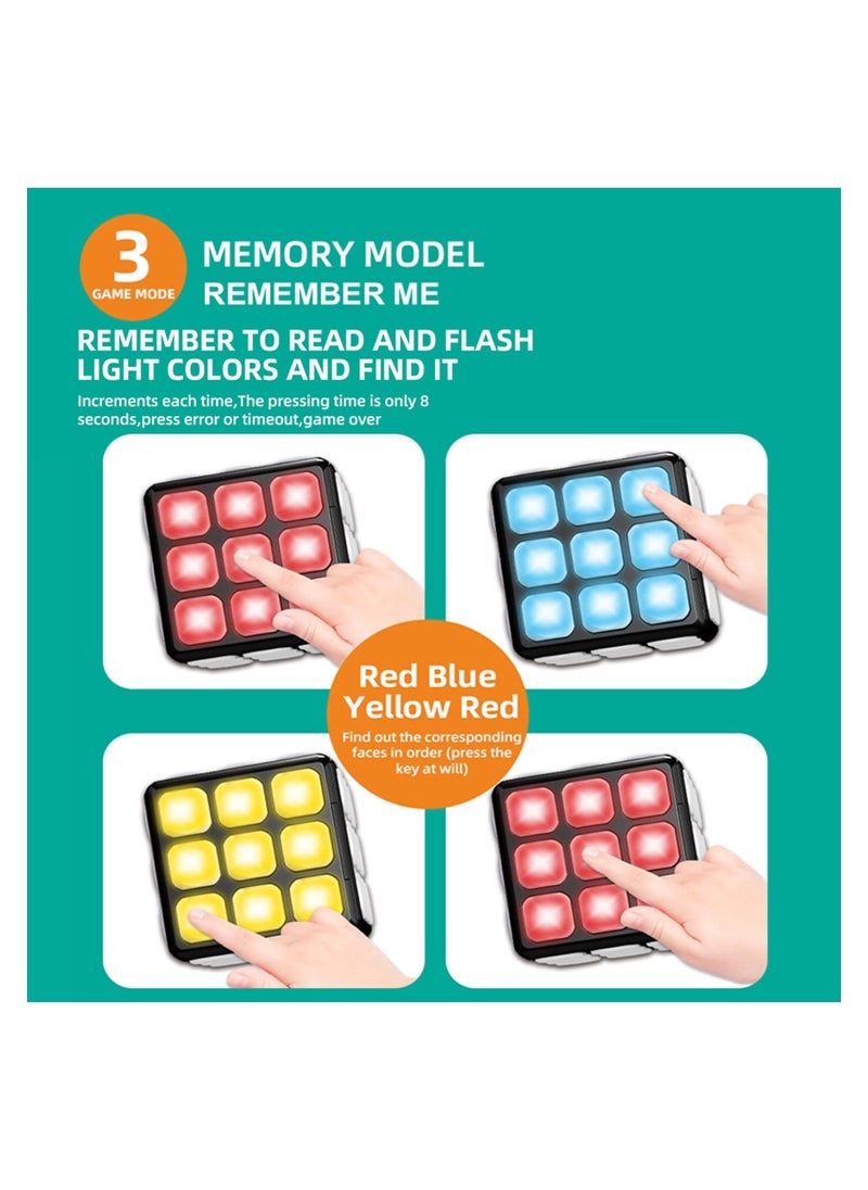 Cool Baby - COOLBABY Kids Light and Music Rubik Cube Multifunction Puzzle Game Cube Flashing Cube Electronic Brain and Memory Games for Kids Sensory Fidget Toy - Image 1