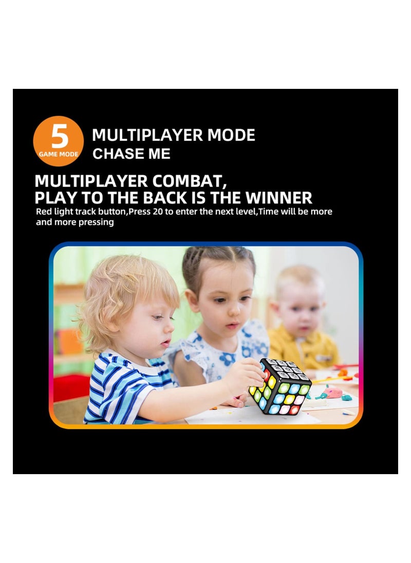 Cool Baby - COOLBABY Kids Light and Music Rubik Cube Multifunction Puzzle Game Cube Flashing Cube Electronic Brain and Memory Games for Kids Sensory Fidget Toy - Image 1