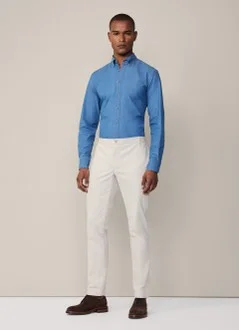 Hackett  TAILORED FIT POLKA DOT DENIM SHIRT for Men | Best Price UAE