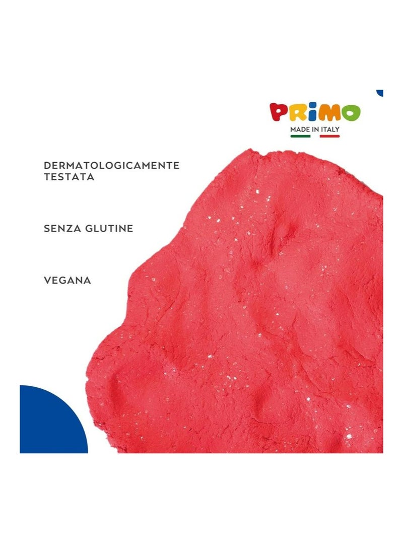 بريمو عبوة طين بريمو الجاف بالهواء،صلصال أحمرلماع، ٢٥٠ غرام، نشاط خالٍ من الشاشات للأطفال، ينمي المهارات الحركية الدقيقة، ويعزز النمو الحسي، يجف ليصبح صلبًا، طين تشكيل، غير سام، للاستخدام في المنزل أو الفصل الدراسي - Image 4