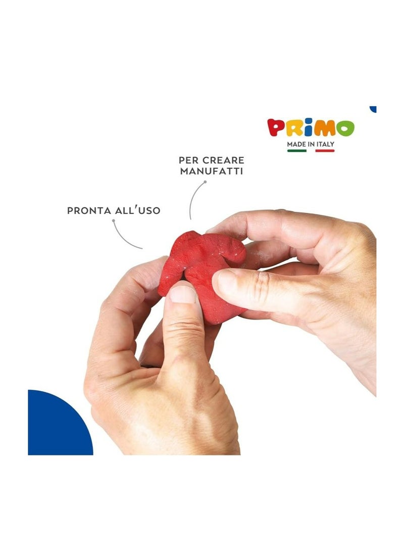 بريمو عبوة طين بريمو الجاف بالهواء،صلصال أحمرلماع، ٢٥٠ غرام، نشاط خالٍ من الشاشات للأطفال، ينمي المهارات الحركية الدقيقة، ويعزز النمو الحسي، يجف ليصبح صلبًا، طين تشكيل، غير سام، للاستخدام في المنزل أو الفصل الدراسي - Image 3