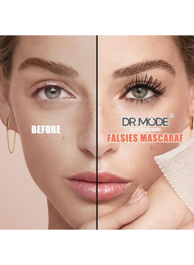 DRMODE Mascara Volume and Length, 2 in 1 Waterproof Mascara Black, 2 Pack Falsies Voluminous Lengthening Smudge Proof 4D Silk Fiber Mascara with Mascara Comb - Image 2
