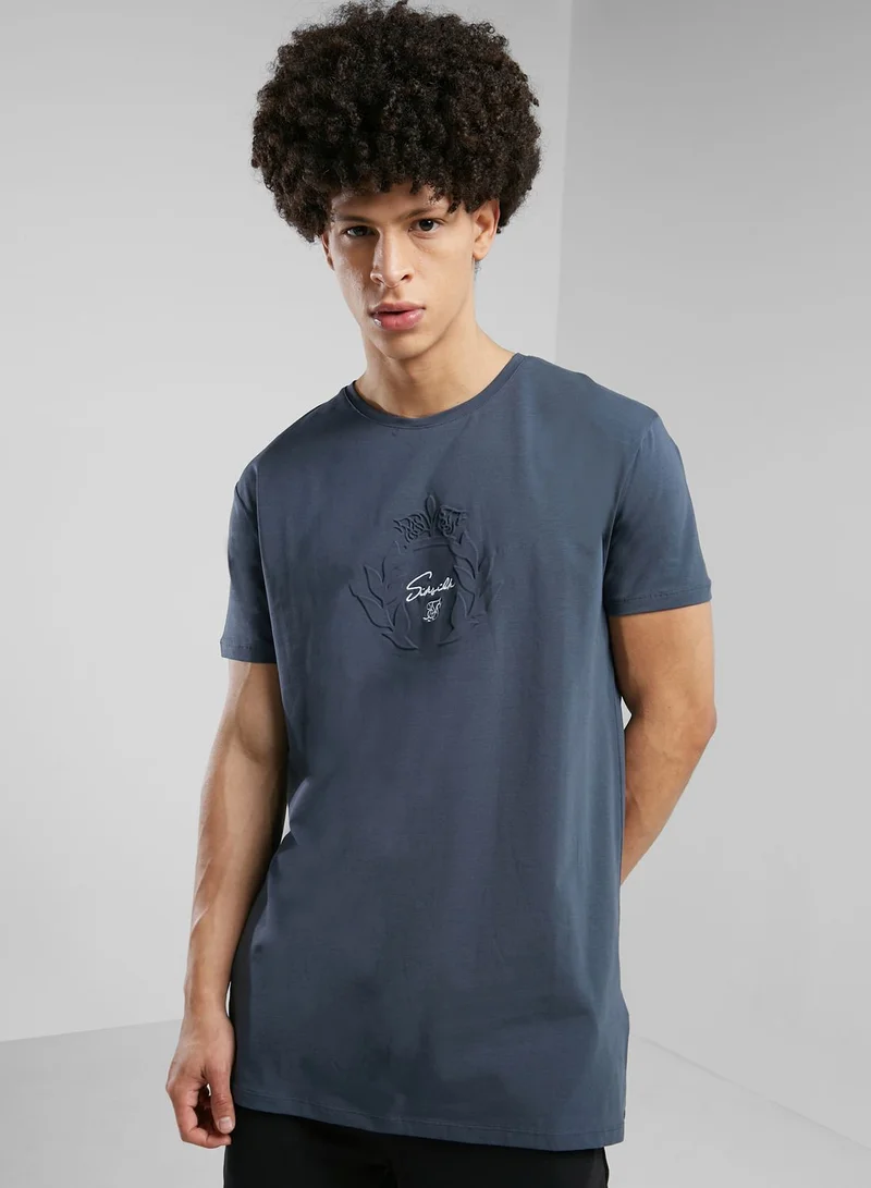 SikSilk Embossed Prestige T-Shirt