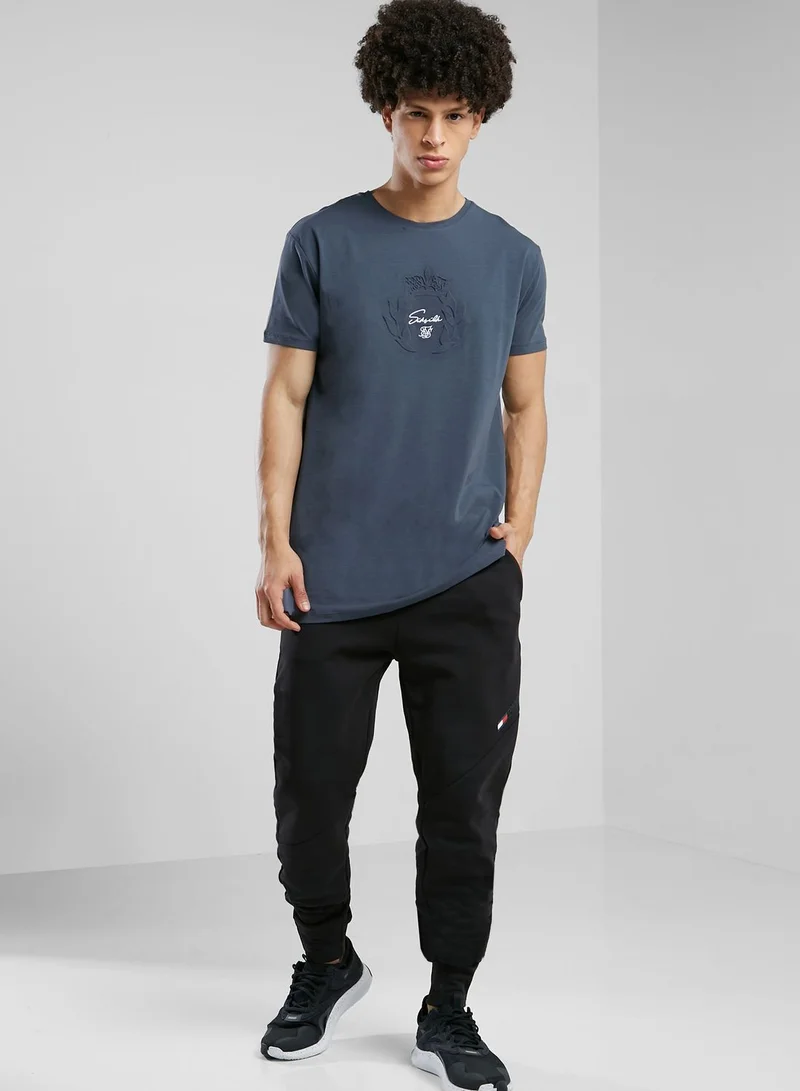 SikSilk Embossed Prestige T-Shirt