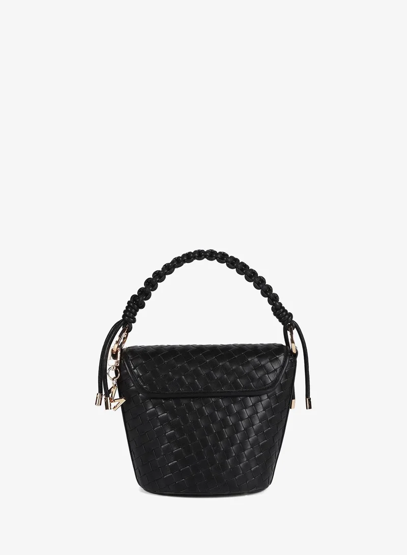 Lola Casademunt Woven Effect Faux Leather Crossbody Bag