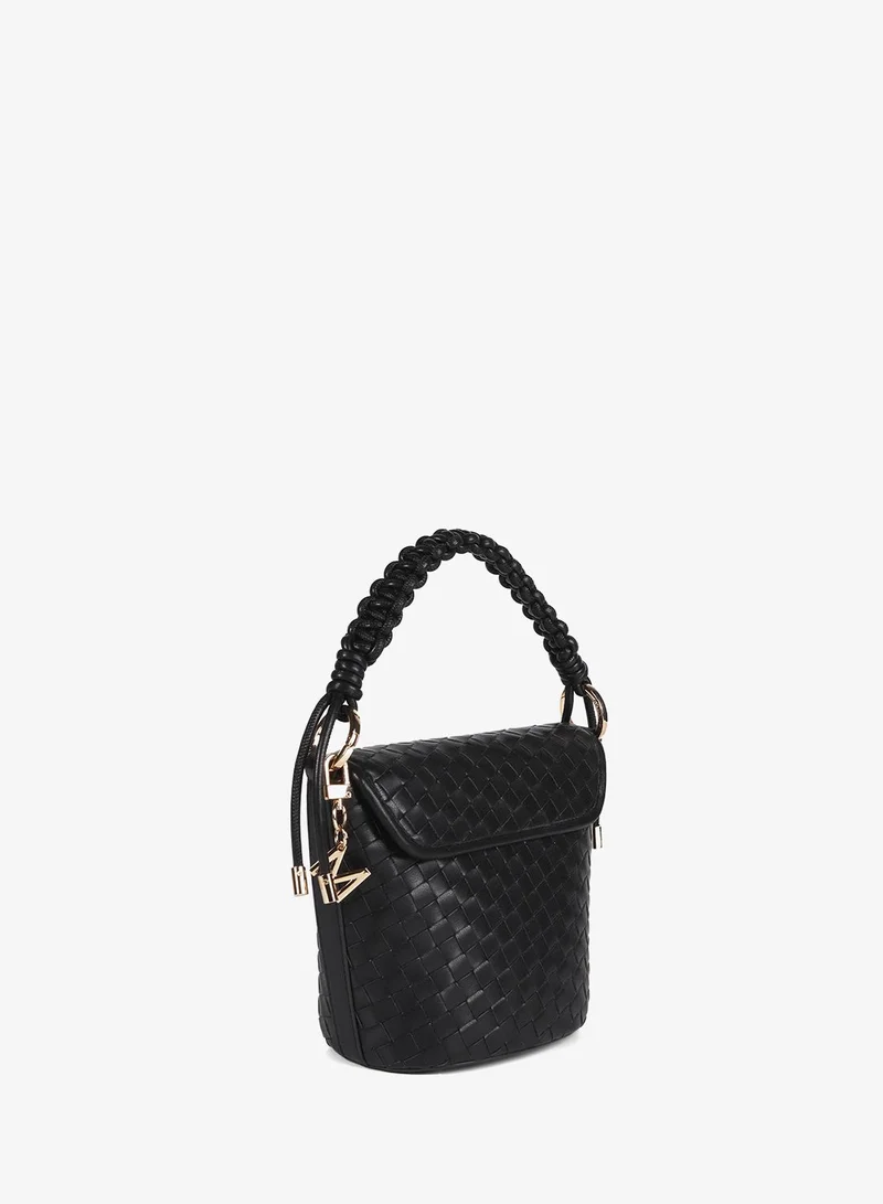 Lola Casademunt Woven Effect Faux Leather Crossbody Bag