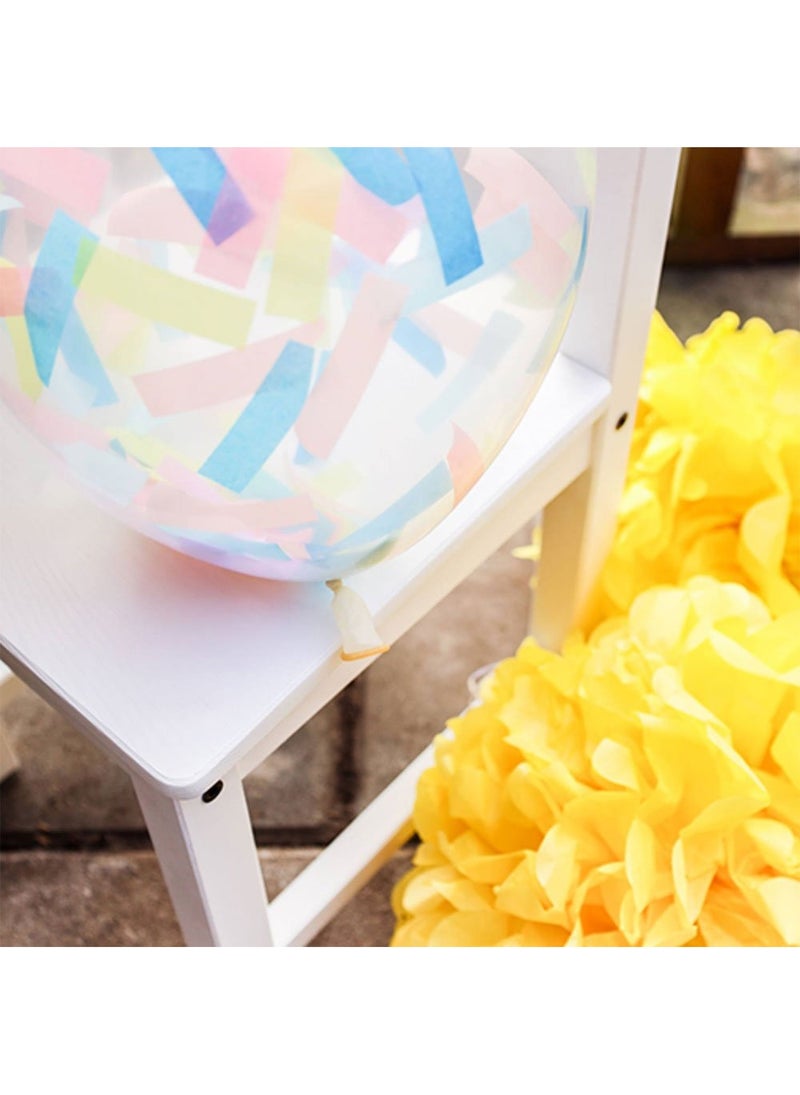Folat Confetti Sprinkles Latex Balloons Transparent Multicolor 30cm 4-Pack - Image 4