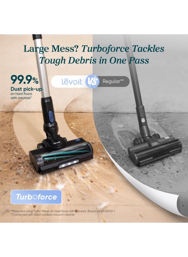 Levoit Cordless Vacuum Cleaner with HEPA Filter, Motorised Brush, Keeps Pet Hair from Tangling, Stands Upright, Wall-Mounted Charging, Lightweight, Ideal for Carpets - Image 2