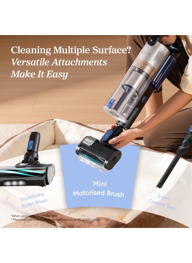 Levoit Cordless Vacuum Cleaner with HEPA Filter, Motorised Brush, Keeps Pet Hair from Tangling, Stands Upright, Wall-Mounted Charging, Lightweight, Ideal for Carpets - Image 5