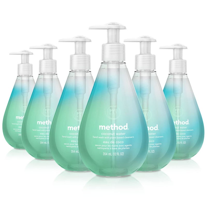 Method Gel Hand Wash Coconut Water Biodegradable Formula 12 fl oz Pack of 6