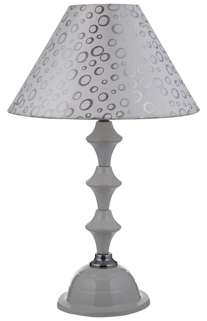 tu casa Metal Table Lamp | Fabric Shade Bedside Night Lamp for Bedroom Living Room Study | Elegant Decorative Home Décor Lighting & Gifting | Bulb Not Included - Image 4