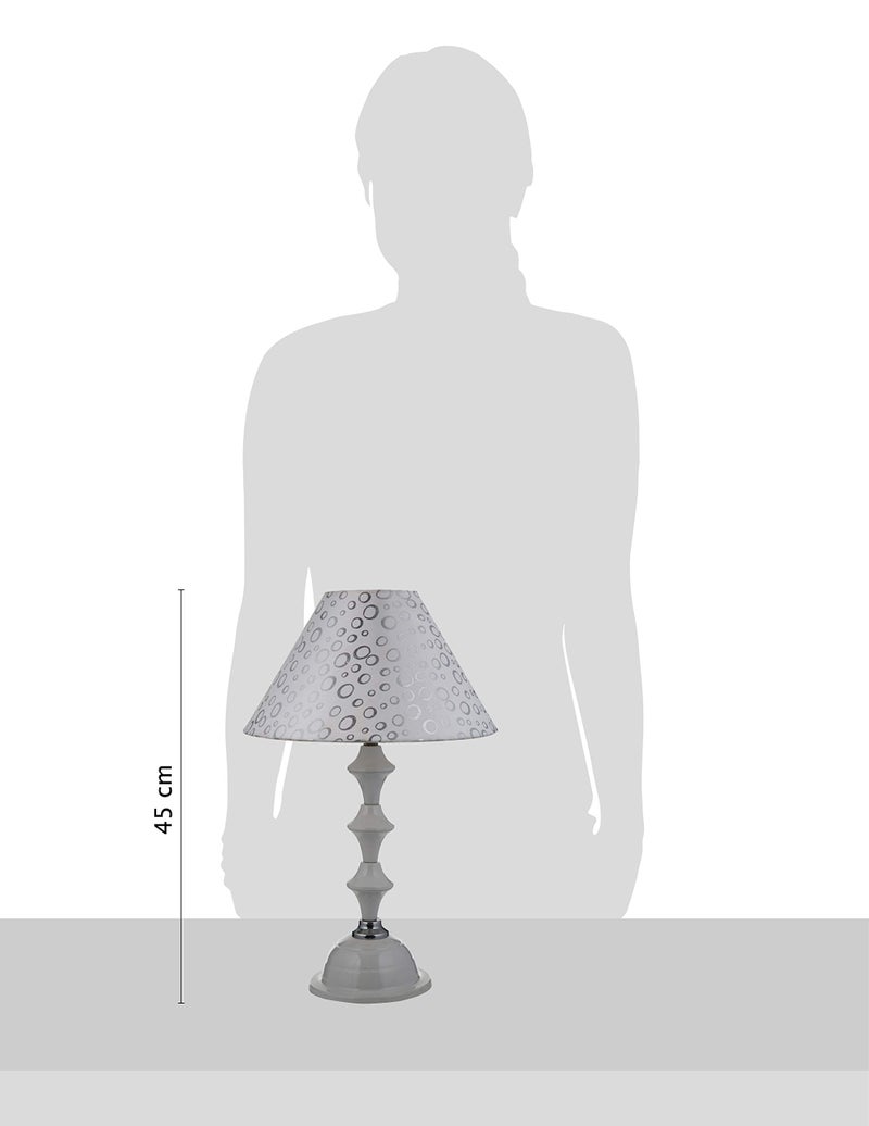 tu casa Metal Table Lamp | Fabric Shade Bedside Night Lamp for Bedroom Living Room Study | Elegant Decorative Home Décor Lighting & Gifting | Bulb Not Included - Image 3