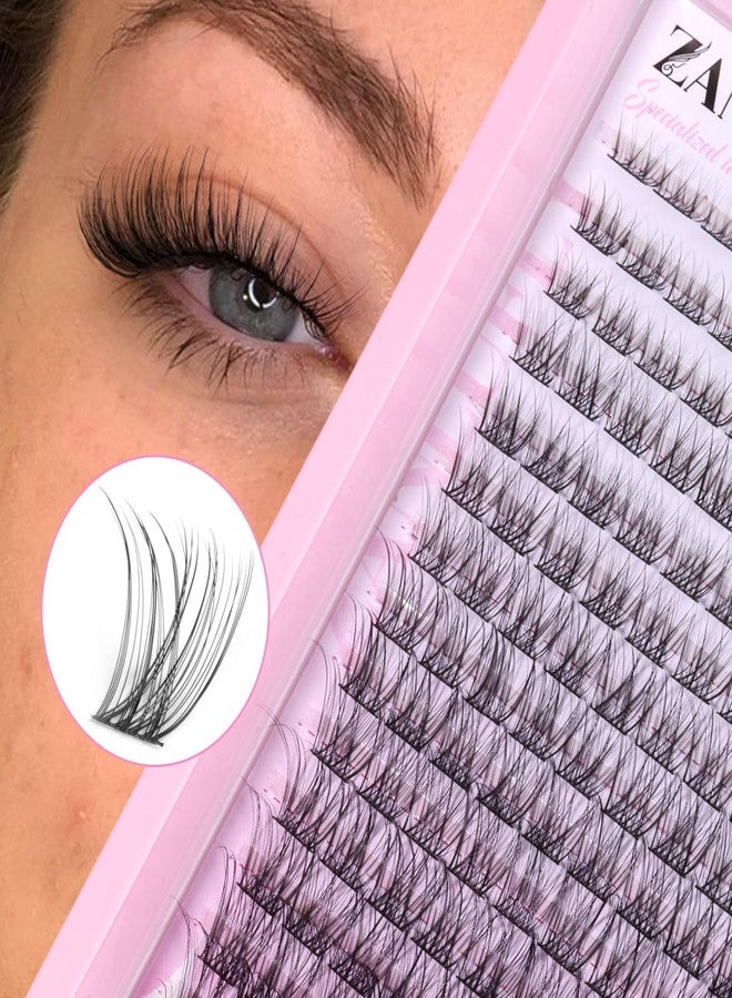 zanlufly Lash CLusters Wispy Eyelash Clusters Natural Lash Extensions C-Curly zanlufly Individual Lashes DIY Eyelash Extensions at Home Mix Length Cluster Lashes (180Pcs,8-16MM) - Image 5