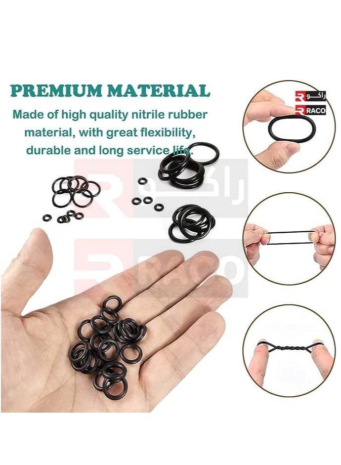 RACO Rubber O-Ring Sealing Gasket Washer Seal Assortment Kit for Car Auto Vehicle Repair Air Conditioning Compressor Seals Gas Connections Assortment Accessories Metric 260PC - Image 3