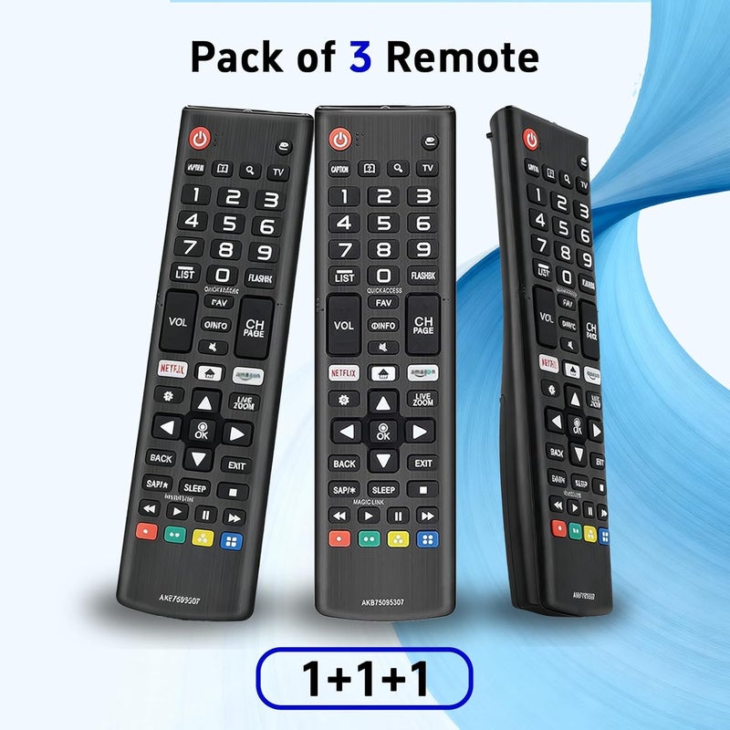 جهاز بديل عام لوحدة تحكم تلفزيون LG الذكي، متوافق مع جميع طرازات تلفزيونات LG الذكية 【عبوة تحتوي على 3 قطع】 AKB75095307 - Image 2