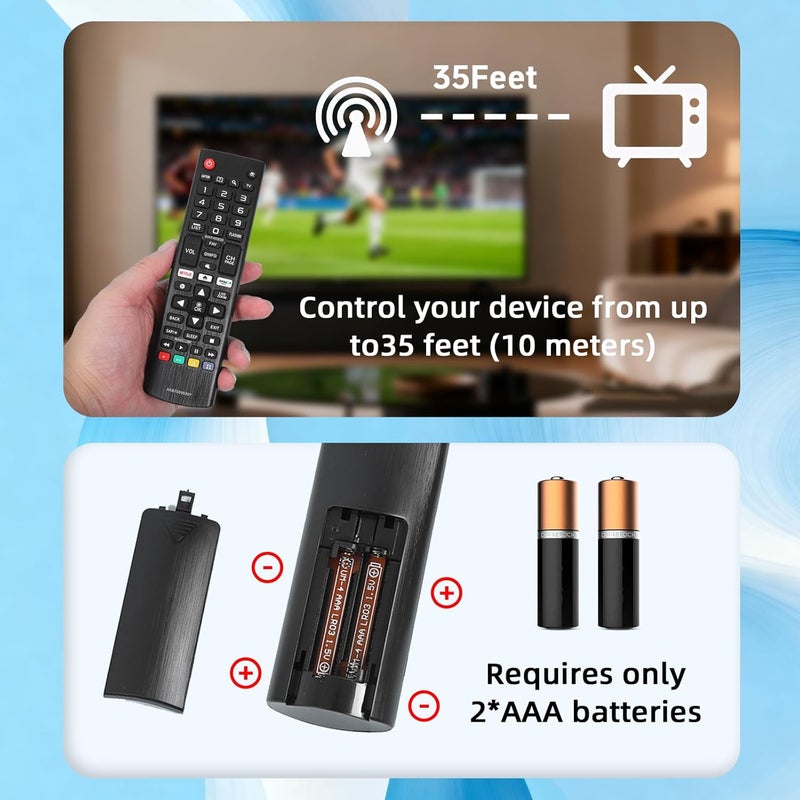 جهاز بديل عام لوحدة تحكم تلفزيون LG الذكي، متوافق مع جميع طرازات تلفزيونات LG الذكية 【عبوة تحتوي على 3 قطع】 AKB75095307 - Image 5