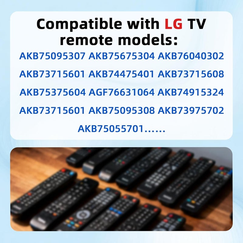 جهاز بديل عام لوحدة تحكم تلفزيون LG الذكي، متوافق مع جميع طرازات تلفزيونات LG الذكية 【عبوة تحتوي على 3 قطع】 AKB75095307 - Image 3