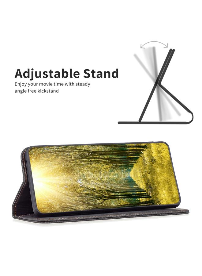 S-TOP Case For OPPO A57 4G Magnetic RFID Blocking Anti-Theft Leather Phone Case - Image 4