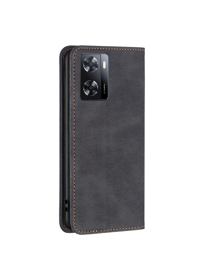 S-TOP Case For OPPO A57 4G Magnetic RFID Blocking Anti-Theft Leather Phone Case - Image 3