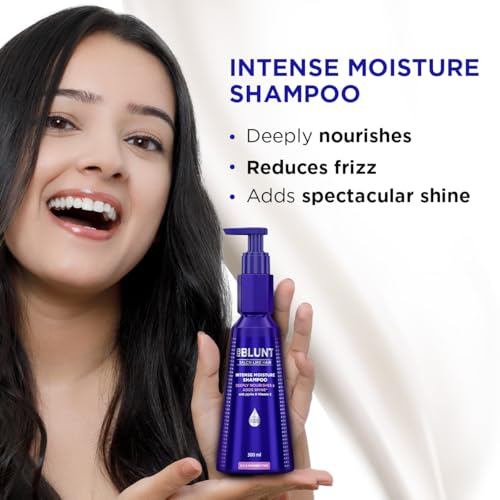 BBLUNT Intense Moisture Shampoo and Conditioner Combo for Dry Hair | Power Duo | For Daily Use | Moisturizes & Hydrates | Colour Protect Formula | For Men & Women | 300 ml + 250 g - Image 4