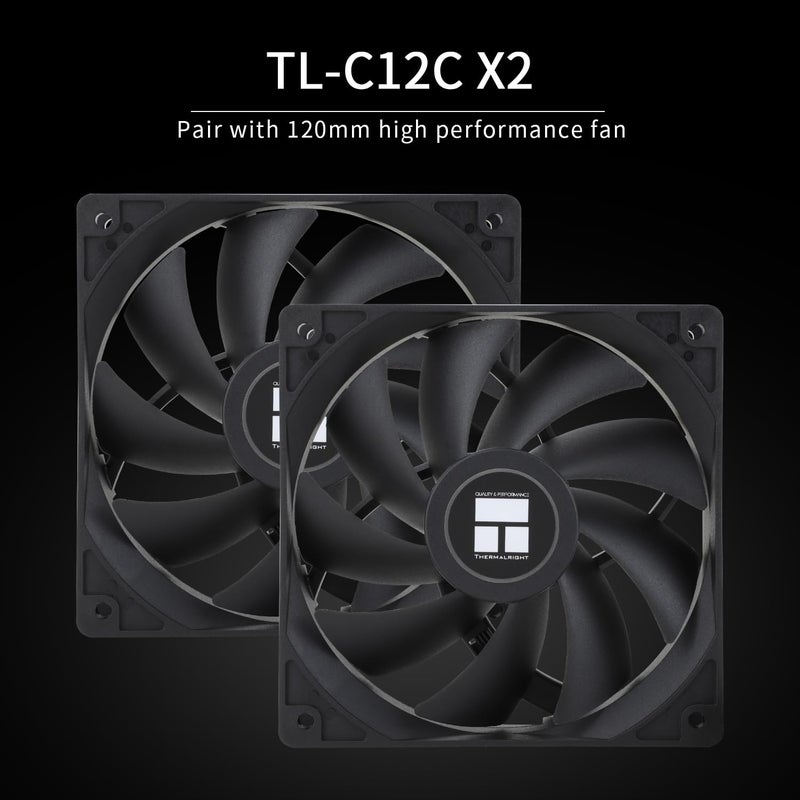 Thermalright Peerless Assassin 120 SE Black CPU Air Cooler, 6 Heat Pipes, Dual TL-C12C PWM Fans, 155mm High CPU Cooling,forAM4/AM5&Intel LGA 1851/1700/1150/1151/1200(PA120SE BLACK) - Image 5