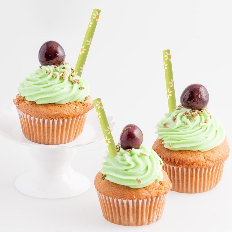 Whaline 100Pcs Flower Drinking Straws Green Boho Daisy Disposable Paper Straws Groovy Floral Decorative Straws for Summer Birthday Baby Shower Party Supplies Juices Shakes Cocktail Decoration - Image 5