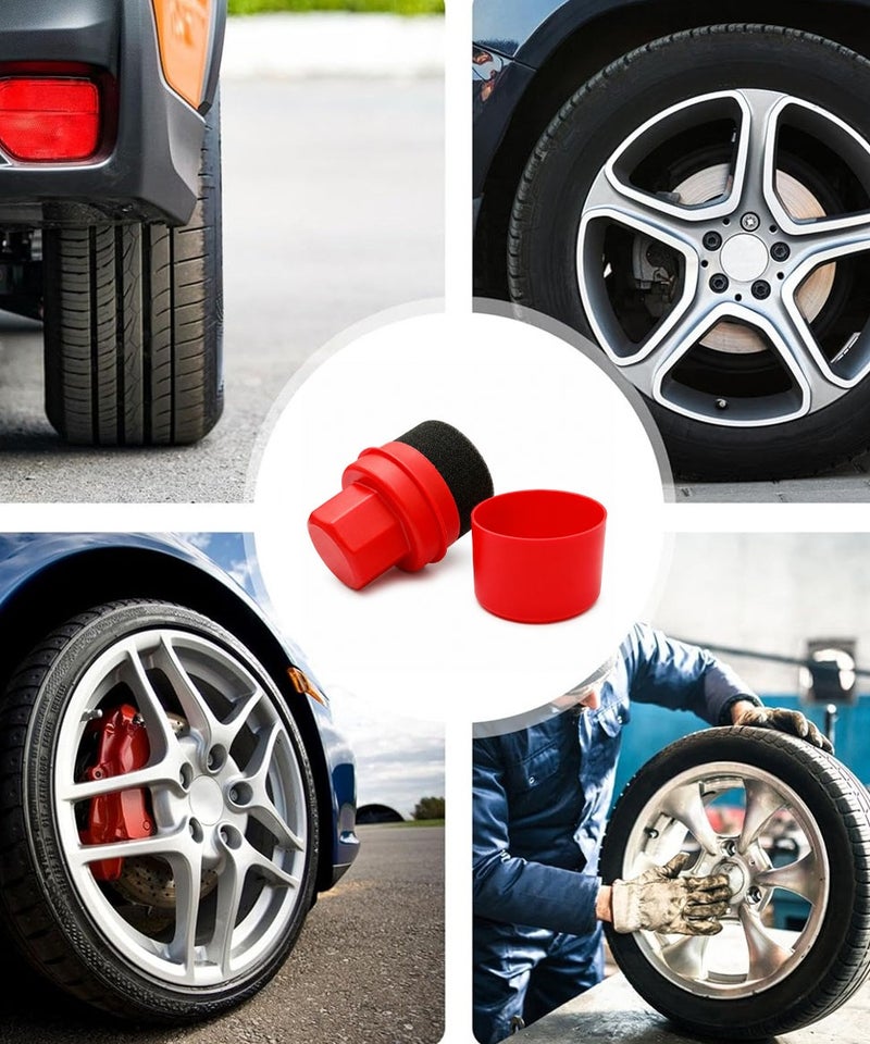 Safi Wax Foam Tyre Dressing Applicator Sponge with Protective Storage Cap Ergonomic Grip for Tyre Shine Wax Dressing Polish Trim Restorer Car Detailing Foam Applicator for Tyres Plastic Trim Rubber Vinyl Leather and Interior Care. - Image 4