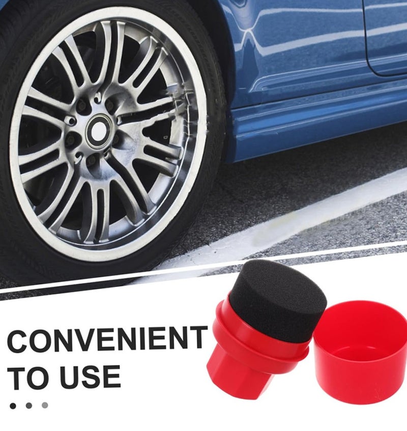 Safi Wax Foam Tyre Dressing Applicator Sponge with Protective Storage Cap Ergonomic Grip for Tyre Shine Wax Dressing Polish Trim Restorer Car Detailing Foam Applicator for Tyres Plastic Trim Rubber Vinyl Leather and Interior Care. - Image 3