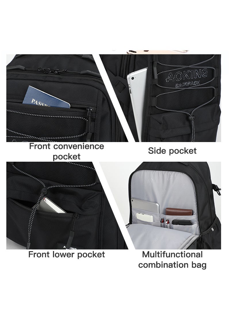 شاربدو حقيبة ظهر كاجوال للسفر والعمل للرجال مقاس 33 × 19 × 47.5 سم - Image 3